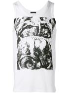 Ann Demeulemeester Abstract Print Tank Top - White