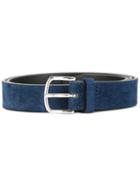 Orciani Classic Belt, Men's, Size: 95, Blue, Chamois Leather