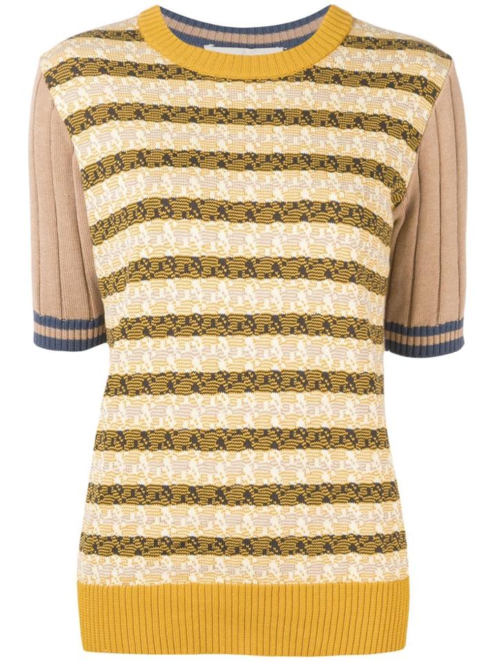 Marni Patterned Knit Top - Brown