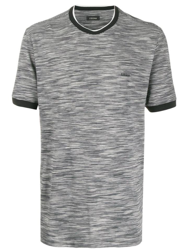 Z Zegna Marl Print T-shirt - Grey
