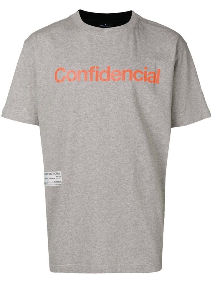 Marcelo Burlon County Of Milan Slogan Print T-shirt - Grey