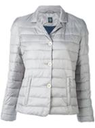 Eleventy - Classic Collar Puffer Jacket - Women - Polyester - Xl, Grey, Polyester