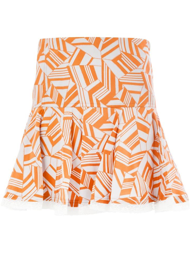 Chloé Pleated Skirt - Yellow & Orange