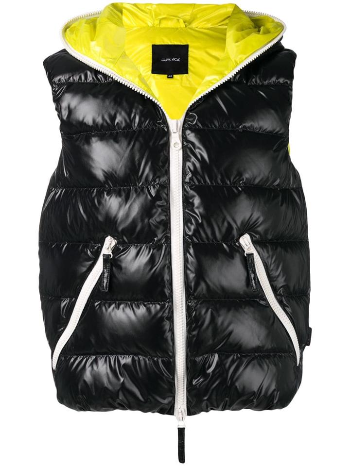 Duvetica Hooded Puffer Vest - Black