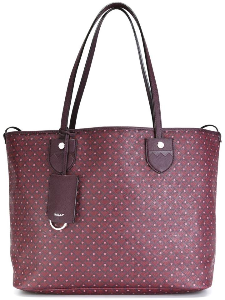 Bally Medium Bernina Tote, Women's, Red, Canvas/polyurethane