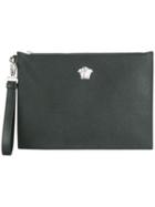 Versace Palazzo Medusa Wristlet Clutch Bag, Men's, Black, Vinyl