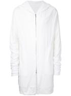 Julius Long Zipped Hoodie - White