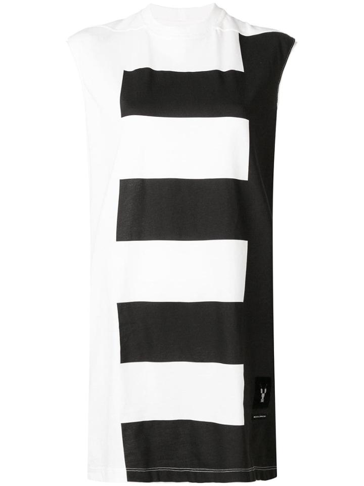 Rick Owens Drkshdw Striped Tank Top - White