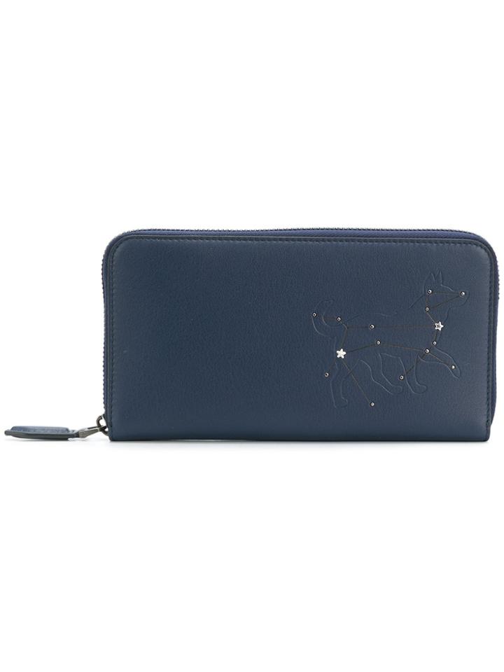 Salvatore Ferragamo Embossed Zipped Wallet - Blue