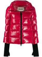 Herno Glove Detail Puffer Jacket - Red