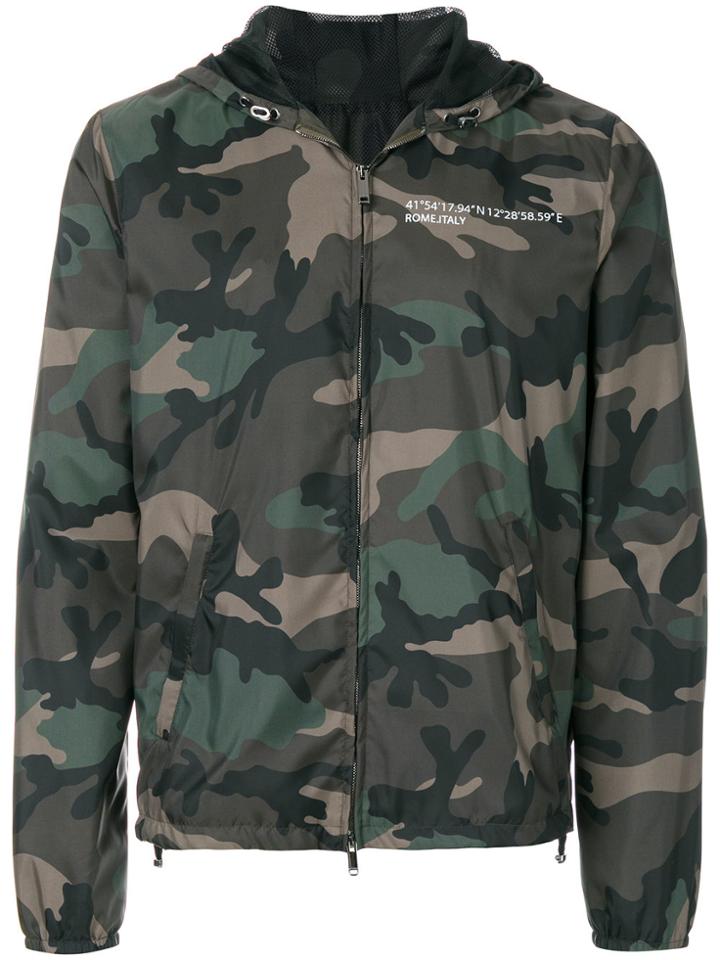 Valentino Camouflage Windbreaker - Green