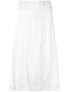 Helmut Lang Ruched Skirt - White
