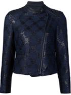 Yigal Azrouel 'diamond Plaid' Biker Jacket