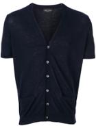 Roberto Collina V-neck Button Up Cardigan - Blue