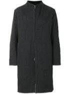 Devoa Zip Front Coat - Grey