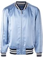 Marc Jacobs - Contrast Trim Bomber Jacket - Men - Cotton/acrylic/polyamide/wool - 46, Blue, Cotton/acrylic/polyamide/wool