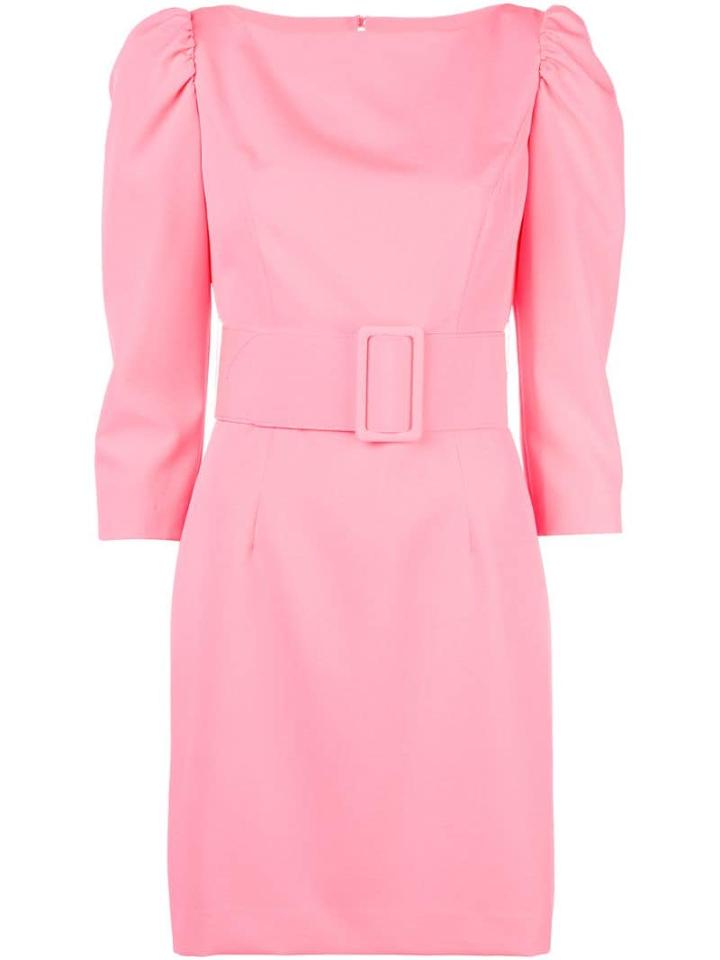 Milly Puff-shoulder Mini Dress - Pink