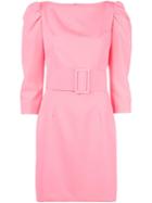 Milly Puff-shoulder Mini Dress - Pink
