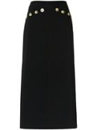 Talie Nk Midi Skirt, Women's, Size: 36, Black, Acetate/viscose