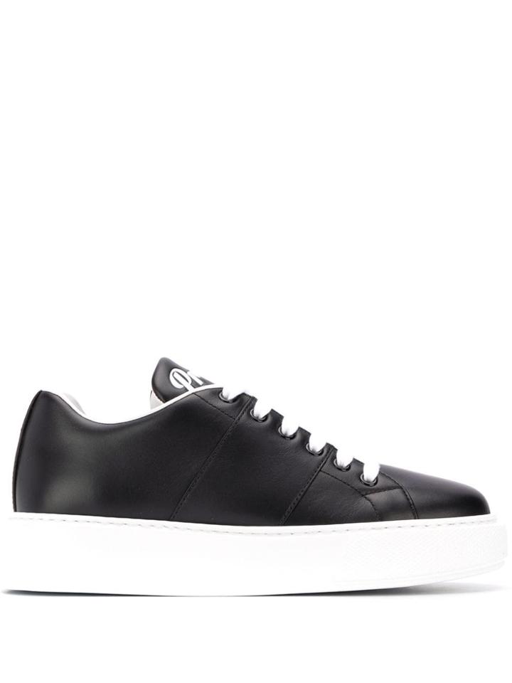Prada Low Lace-up Sneakers - Black