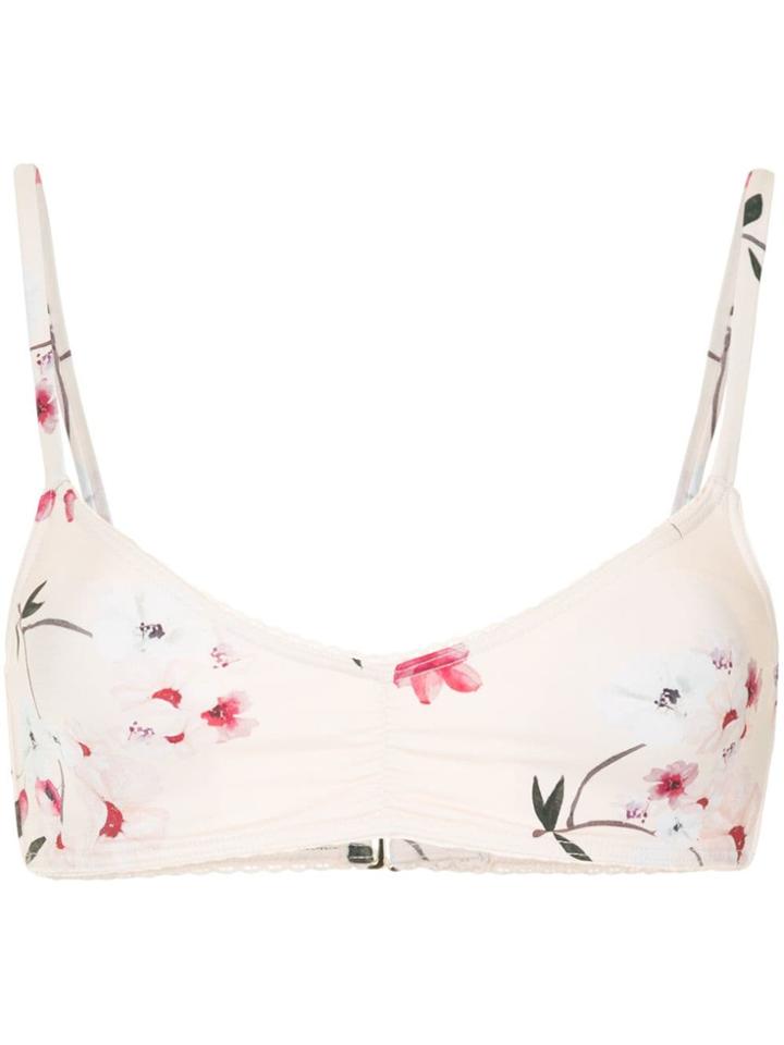 Peony Eden Ruched Bralette - Pink
