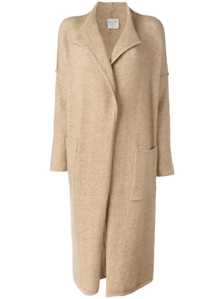 Forte Forte Long Cardi-coat, Women's, Size: I, Nude/neutrals, Polyamide/wool