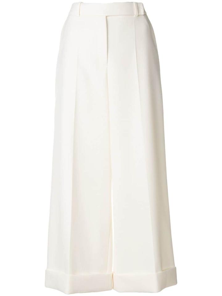 Paule Ka Cropped Pleated Trousers - White
