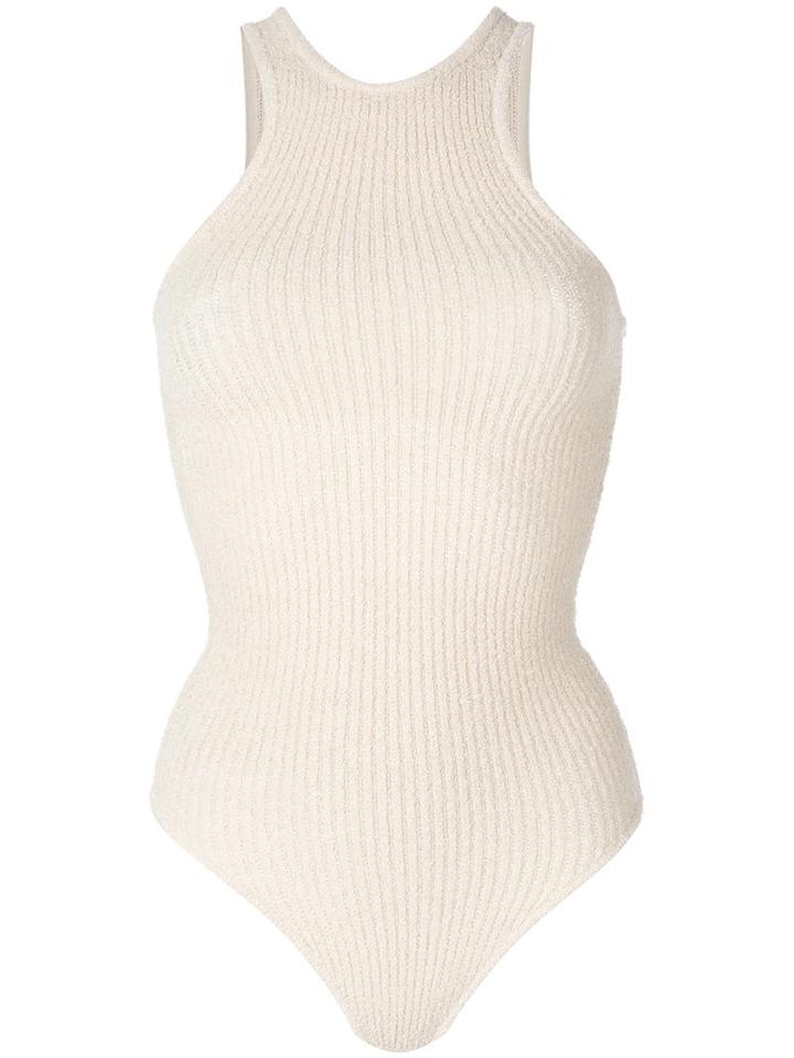 Yeezy - Rib Knit Bodysuit - Women - Cotton/polyamide/rubber - M, Nude/neutrals, Cotton/polyamide/rubber