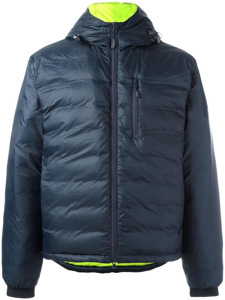 Canada Goose Zip Up Padded Jacket, Men's, Size: Xxl, Blue, Nylon/recycled Polyester/polyester/feather Down