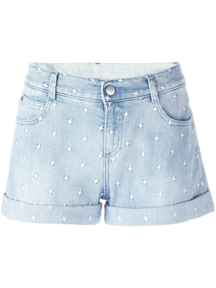 Stella Mccartney Tomboy Star Shorts, Women's, Size: 26, Blue, Cotton/spandex/elastane/polyester