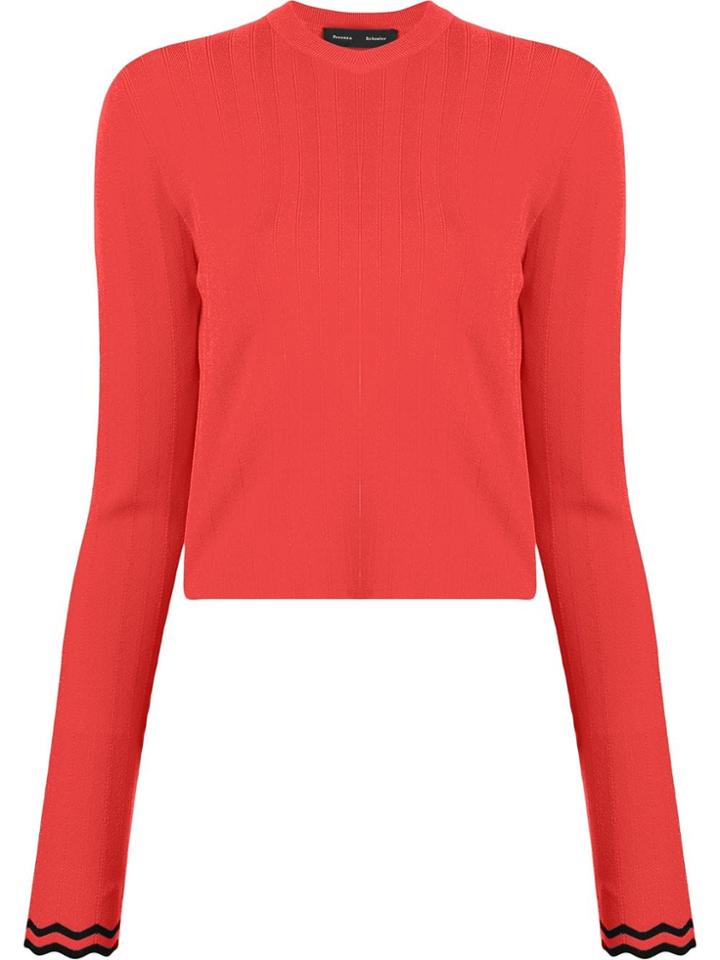 Proenza Schouler Zig Zag Knit Top - Red