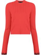 Proenza Schouler Zig Zag Knit Top - Red