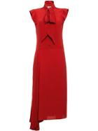 Prada Crepe De Chine Dress - Red