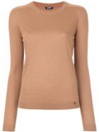 Jil Sander Navy Fitted Knitted Top - Brown