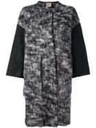 Nude Flared Oversized Coat
