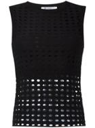 T By Alexander Wang Circular Hole Top - Black