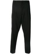 Ann Demeulemeester Grise - Drop-crotch Trousers - Men - Cotton/virgin Wool - Xl, Black, Cotton/virgin Wool