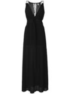Ines De La Fressange Deep V-neck Long Dress - Black