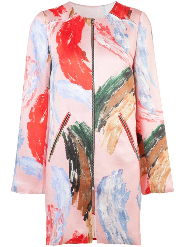Patbo Brushstroke Coat - Pink & Purple