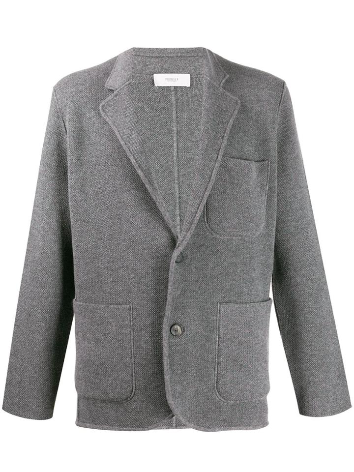 Pringle Of Scotland Singled Breasted Knitted Blazer - Grey