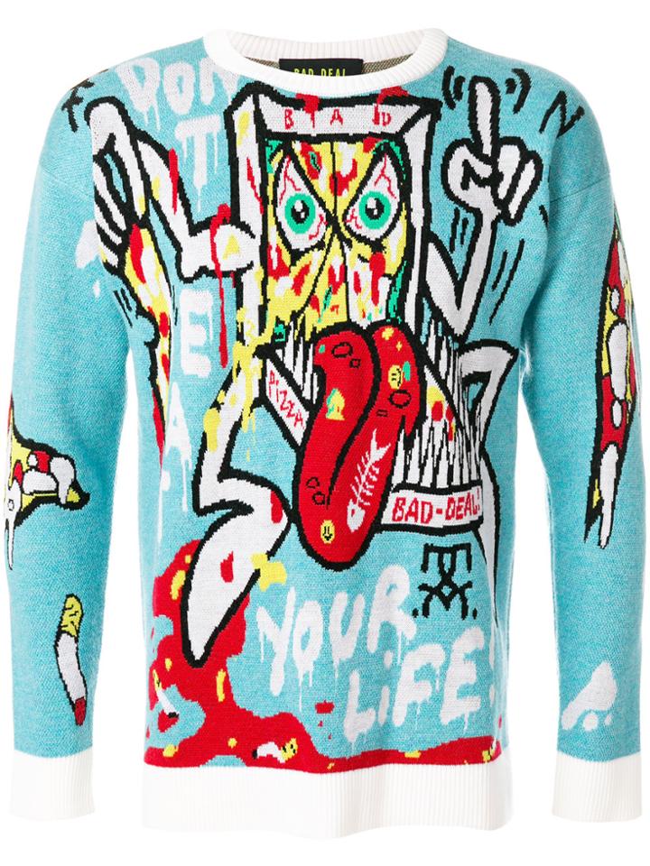 Bad Deal Bad Deal Pizza Jumper - Blue