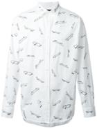 Dsquared2 Surf Print Shirt, Men's, Size: 54, White, Cotton