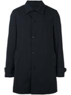Z Zegna Button Up Coat, Men's, Size: 50, Blue, Cotton/polyamide/polyester/wool