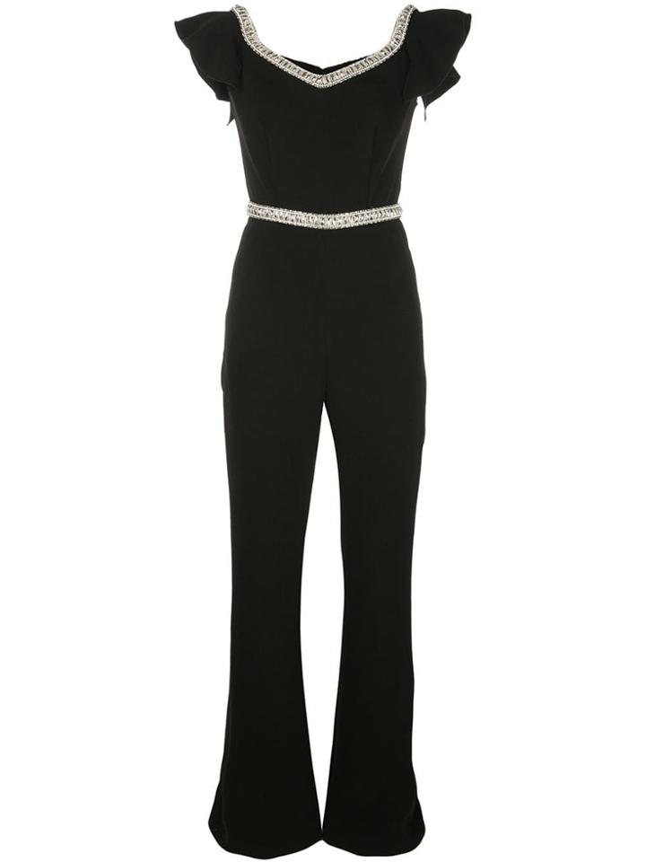 Rachel Zoe Ruffled Sleeve Jumpsuit - Black