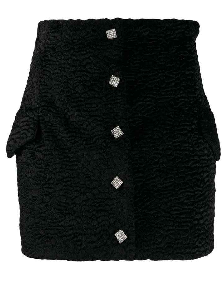 Giuseppe Di Morabito High-waist Textured Mini Skirt - Black