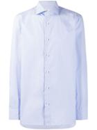 Borrelli Checked Pointed Collar Shirt - Blue
