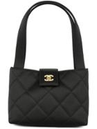 Chanel Vintage Cc Logos Mini Hand Bag - Black