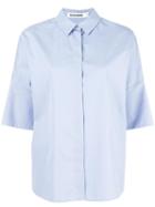 Jil Sander Cassidy Short Sleeve Shirt, Women's, Size: 36, Blue, Cotton