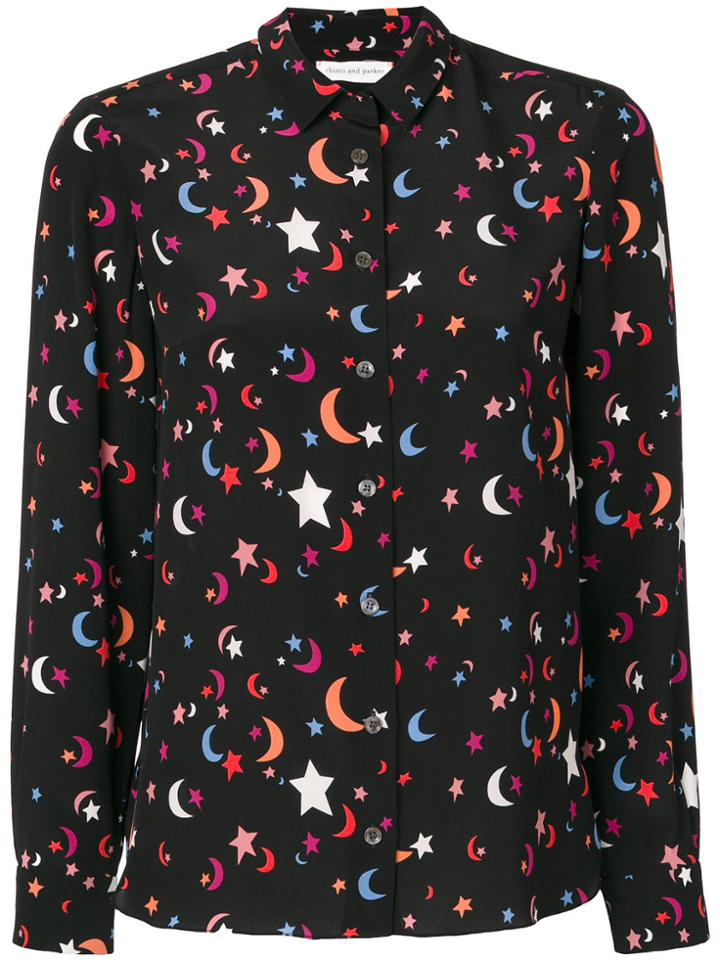 Chinti & Parker Midnight Printed Shirt - Black