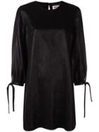 Saint Laurent Tie Sleeve Shift Dress - Black